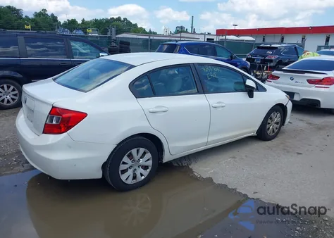 2012 Honda Civic Lx from USA, damaged, VIN 2HGFB2F58CH587486
